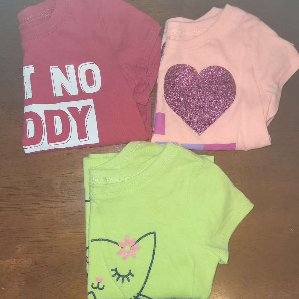 Children's Place 3 Short Sleeve Graphic Tees Size 18-24 Months EUC